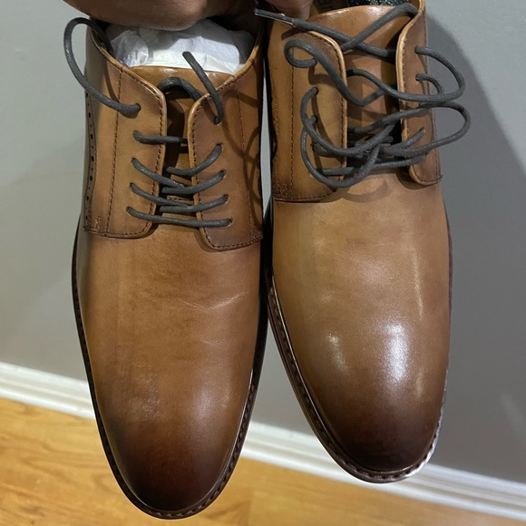 Brand New Bar III Sean Lace-up shoes Tan Sz 10.5 - Picture 5 of 14